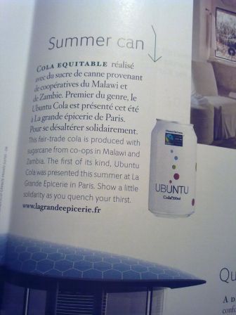 Ubuntu Cola (Air France Magazine, août 2009)